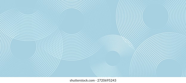 Fundo abstrato moderno. Linhas de círculo de gradiente branco brilhante. Padrão geométrico mínimo. Elemento gráfico simples. Conceito futurista. vetor

