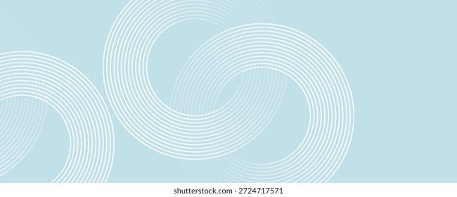 Fondo abstracto moderno. Líneas circulares degradadas blancas brillantes. Patrón geométrico mínimo.Vector
