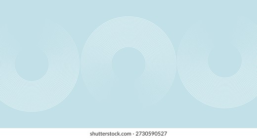 Moderner abstrakter Hintergrund. Glänzend weiße Farbverlauf-Kreislinien. Minimales geometrisches Muster. Einfache grafische Elemente. Futuristisches Konzept. Geeignet für Cover, Poster, Banner, Broschüre, eps10.

