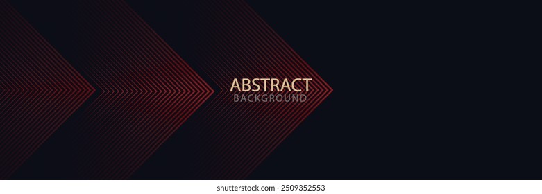 Fondo abstracto moderno con líneas de flecha brillantes. Diseño moderno de líneas geométricas rojas brillantes. Tecnología concepto futurista. Plantilla Horizontal de Anuncio. Traje para la cubierta, cabecera, cartel, Anuncio, Web