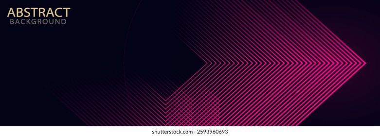 modern abstract background with glowing arrow lines. Modern shiny blue geometric lines design. Technology futuristic concept. Horizontal banner template. Suit for cover, header, poster, banner, web