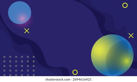 Fondo abstracto moderno con brillantes círculos y Formas degradadas azules y amarillas ideales para presentaciones de Anuncios digitales Sitios web de carteles y proyectos gráficos creativos