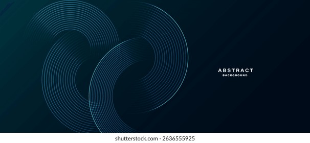 Modern abstract background with glowing concentric lines on a dark gradient