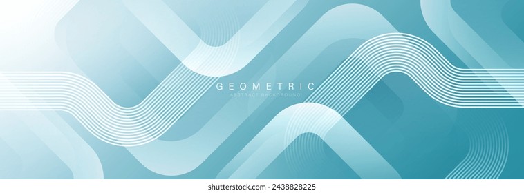 Modern abstract background with glowing geometric shapes. Modern shiny white gradient lines pattern design. Simple clean graphic elements. Futuristic style. Vector illustration