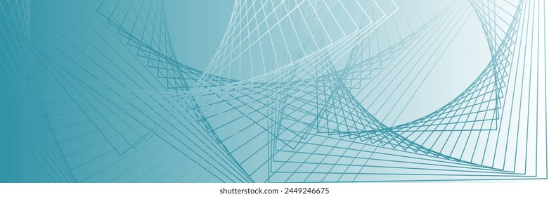 Modern abstract background with glowing geometric shapes. Modern shiny white gradient lines pattern design. Simple clean graphic elements. Futuristic style. Vector