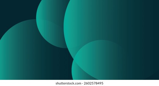 Modern abstract background with glowing geometric lines and halftone decoration. Green gradient circle shape graphic elements. Futuristic technology concept. Vector illustration