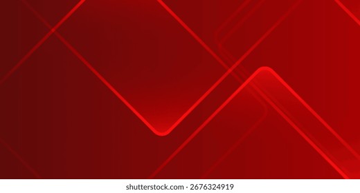 Fondo abstracto moderno con gradiente rojo brillante, Formas geométricas dinámicas y líneas suaves. Traje para el Anuncio, el Web, el folleto, el cartel y la presentación