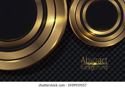 modern abstract background with gold circles. Luxury items. Vector