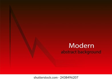 Modern abstract background. Gradient black and red background. Banner graphic design. Background template. Background with white straight lines. Vector.