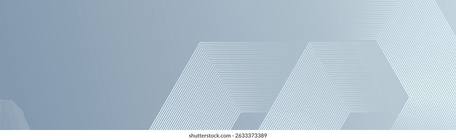 Modern abstract background with gradient blue tones and layered geometric arrows made of fine lines. Modern trendy design In Vector Illustration