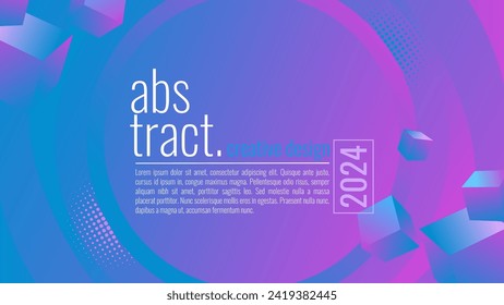 Modern abstract background with gradient color style. Amazing blue pink background design