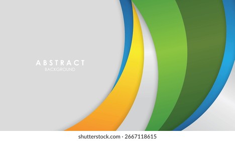 modern abstract background gradient green, blue, yellow and silver colorful design