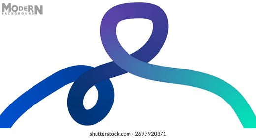 Modern Abstract Background with Gradient Ribbon Design on White Backdrop