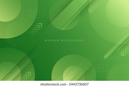 Modern abstract background green ,slash effect background, memphis, circle