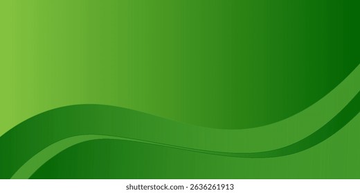 Modern abstract background green . Wavy background . eps 10