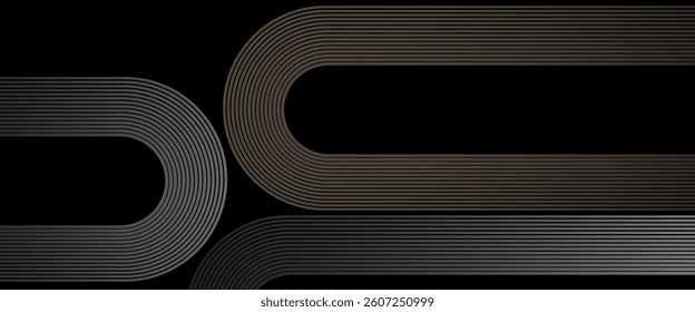 Modern abstract background - Grey colour futuristic glowing curve lines design background vector illustration. Dynamic shapes composition pattern. High quality graphic. Perfect for modern projects.