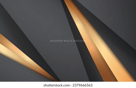Modern abstract background grey and golden luxury color