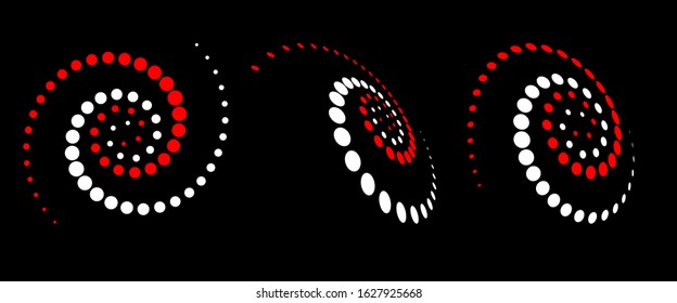 Modern abstract background. Halftone dots in circle form. Round logo. Vector dotted frame. Design element or icon.
