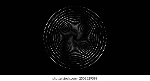 Modern abstract background. Halftone dots in circle form. Spiral logo, icon or design element.  vector abstract arts background