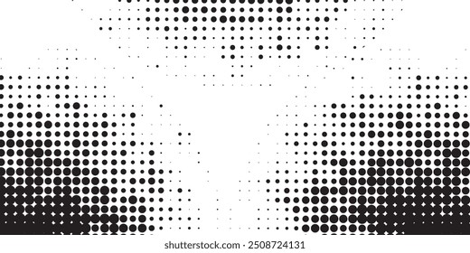  Modern abstract background. Halftone dots in circle form. Round logo. Vector dotted frame.