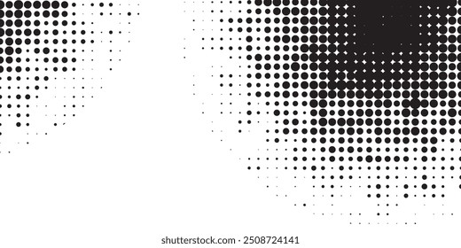  Fundo abstrato moderno. Pontos de meio-tom em forma de círculo. Logotipo redondo. Quadro pontilhado vetorial.