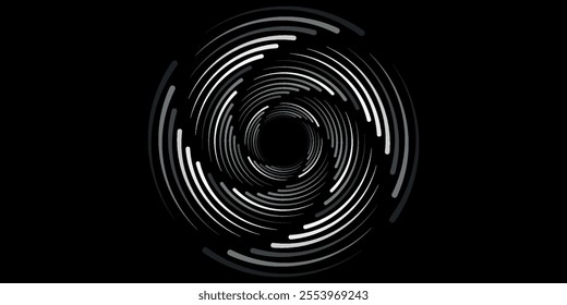 Modern abstract background. Halftone dots in circle form. Spiral logo, icon or design element. vector abstract arts background