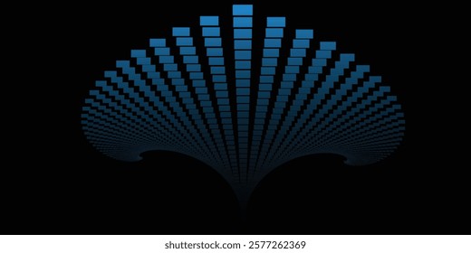 Modern abstract background. Halftone dots in circle form. Round logo, design element or icon. Vector dotted frame. A black figure on a white background and an equally white figure on the black side.