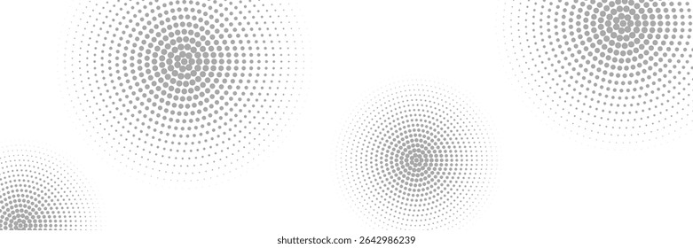 Fondo abstracto moderno. Puntos semitonos en forma de círculo. Logotipo espiral, icono o elemento de diseño. ilustración de Vector