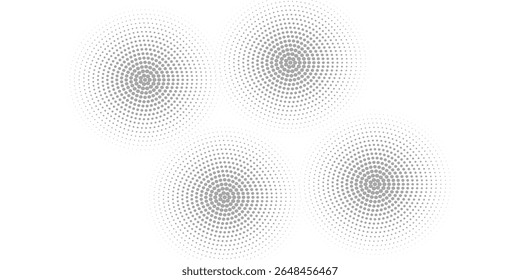 Modern abstract background. Halftone dots in circle form. Spiral logo, icon or design element. vector ilustration