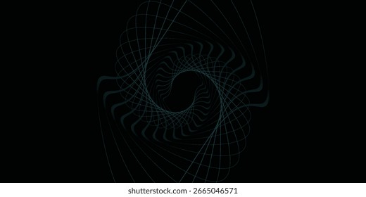 Fundo abstrato moderno. Pontos de meio-tom em forma de círculo. Logotipo espiral, ícone ou elemento de design. Pontos pretos em um fundo branco e pontos brancos no lado preto.