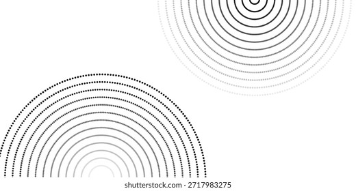 Fundo abstrato moderno. Pontos de meio-tom em forma de círculo. Logotipo espiral, ícone ou elemento de design. ilustração vetorial
