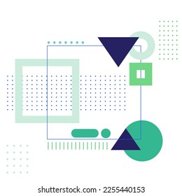 Modern abstract background with halftone elements composed of geometric shapes and lines