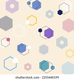 Modern abstract background with halftone elements composed of geometric shapes and lines