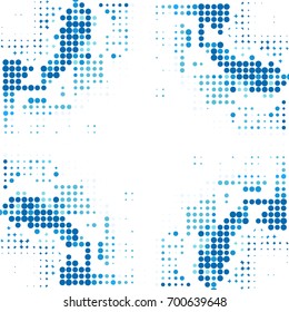 Fondo abstracto moderno de estilo medio-tono. Concepto azul.