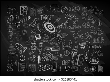 Modern Abstract background with hand drawn doodle sketches  for Flyer Designs, Brochure layouts, Business Card templates, Website wallpapers, Magazine Covers or presentations.