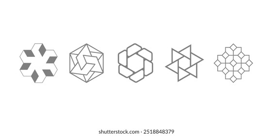 Fundo abstrato moderno com hexágono e padrões de estrelas, oferecendo ícones vetoriais, desenhos planos e elementos texturizados perfeitos para logotipos criativos, ilustrações e arte.