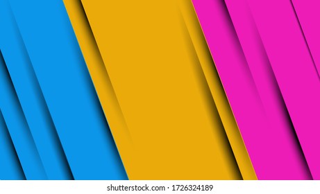 Diseño hipster de fondo abstracto moderno. Fondo de capa de solapamiento azul, amarillo y púrpura