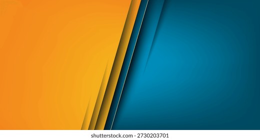 Diseño moderno de fondo abstracto hipster. Fondo de capa de superposición amarillo y azul.