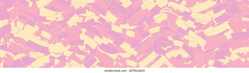 Modern Abstract background. Horizontal rectangular layout. Wavy colored Blocks, doodle shapes. Horizontal modern background for banner, sites, social network, brochure, web pages, apps, greeting card