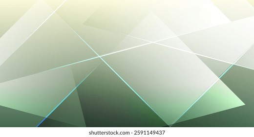 Modern abstract background with intersecting transparent geometric shapes and soft gradient colors. Futuristic and stylish desig