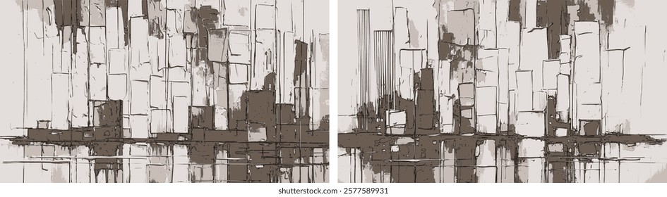 Modern abstract background. Intersection of Form and Line: Neutral Tones and Bold Strokes Highlighting the Beauty of Balance and Architectural Flow