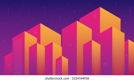 Modern abstract background with isometric element lines and beams. The background can be used for landing page websites and banners and posters.