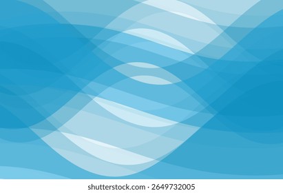 Um plano de fundo abstrato moderno com formas de ondas azuis em camadas e curvas suaves. Ideal para web design, temas técnicos e layouts criativos