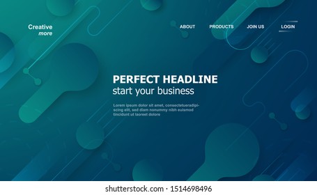 Modern abstract background in liquid and fluid style. Trend design of the world. 3D illustration template for web banner, business presentation, homepage, landing page.