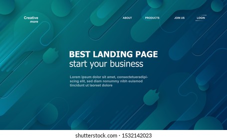 Modern abstract background in liquid and fluid style. Trend design of the world. 3D illustration template for web banner, business presentation, homepage, landing page.
