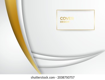 Modern abstract background with luxury golden decoration. Elegant abstract trendy universal background templates. Minimalist tech vector design