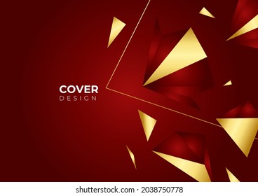 Modern abstract background with luxury golden decoration. Elegant abstract trendy universal background templates. Minimalist tech vector design