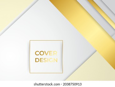 Modern abstract background with luxury golden decoration. Elegant abstract trendy universal background templates. Minimalist tech vector design