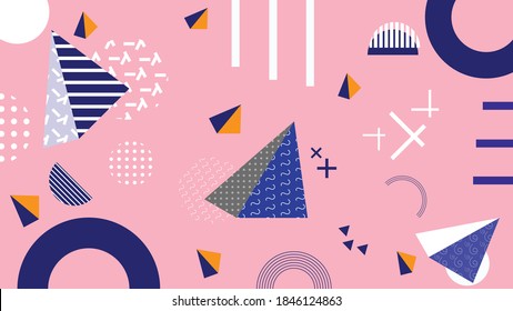 Modern abstract background with memephis element