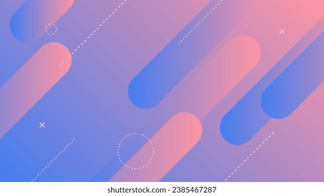 Modern Abstract Background with Memphis Diagonal Lines and Red Pink Blue Gradient Color